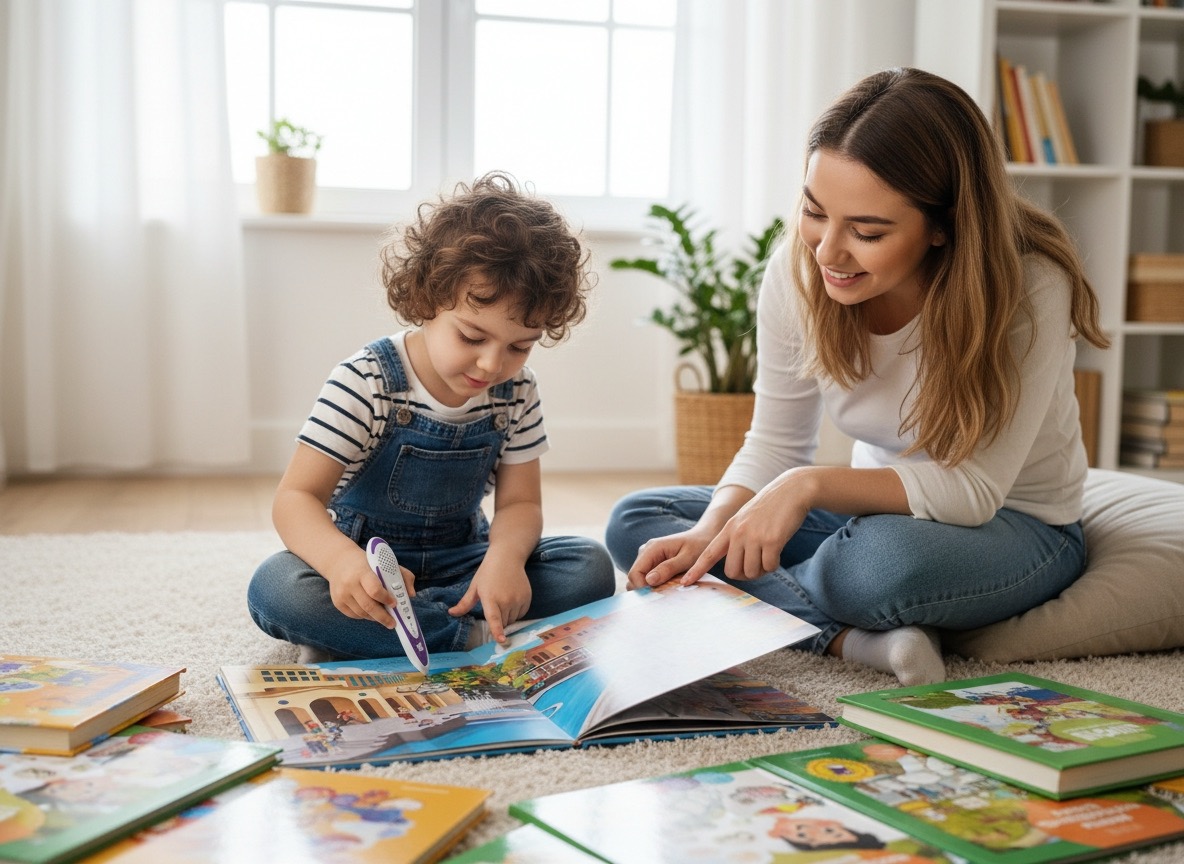 Ծնողը և երեխան օգտագործում են Արդիփենը տանը